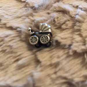 Silver Troll Bead “Baby Buggy”